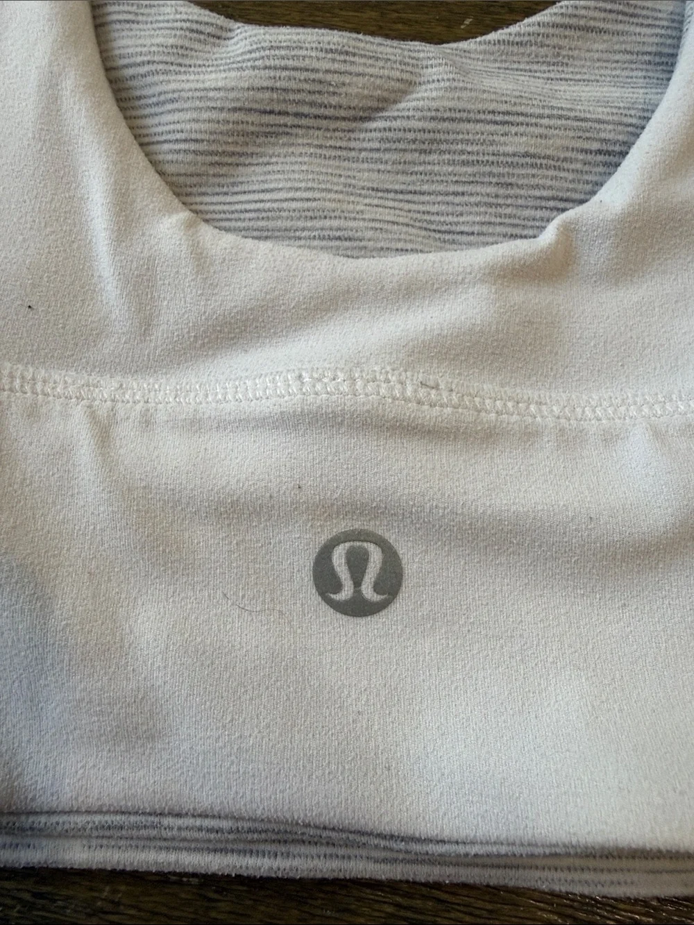 Lululemon Align Reversible White and Grey Sports Bra Light Support Size 6 Yoga